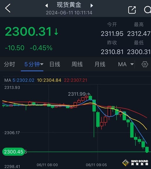 黃金突發跳水行情！金價正逼近2300美元 FXStreet首席分析師黃金技術前景分析