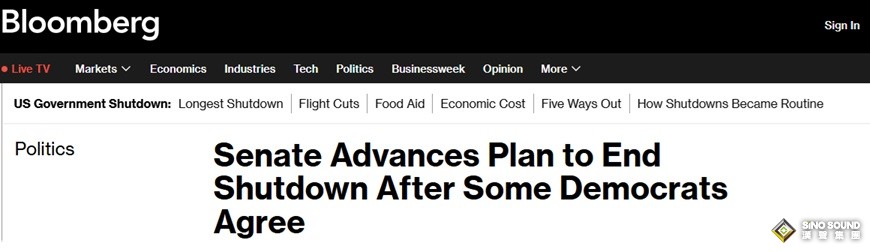 剛剛傳來重大消息！美國參議院朝著結束政府停擺邁出關鍵一步