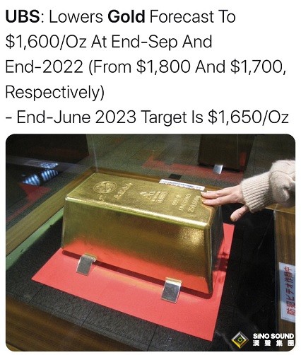 黃金將有更多“痛苦”！瑞銀：今年年底金價恐大跌至1600美元