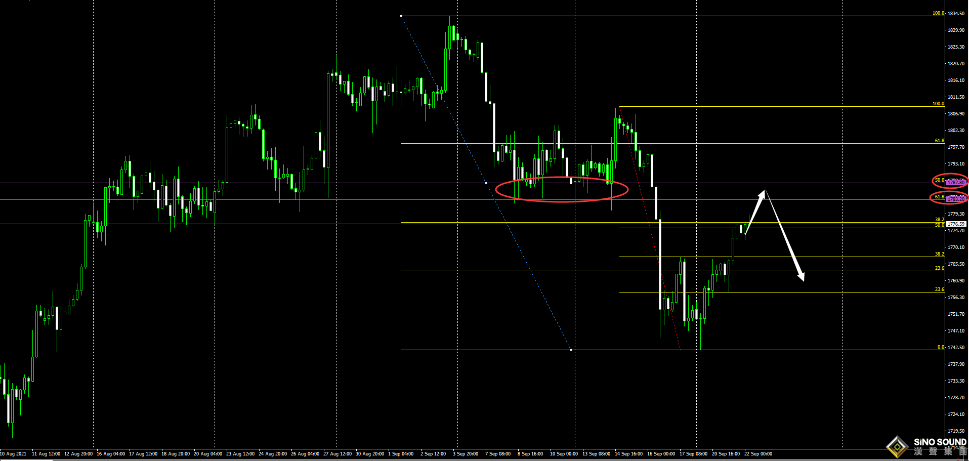 劉建偉:黃金探底回升后，關注上方密集阻力