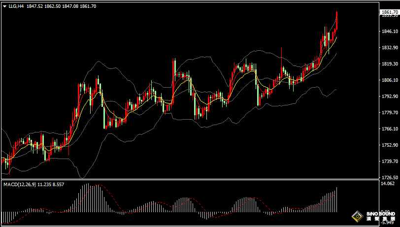 漢聲張新才:[1月4日晚評]國際金價延續上漲態勢，金價強勢突破1860關口